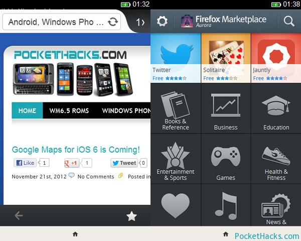 Firefox OS Browser and Marketplace