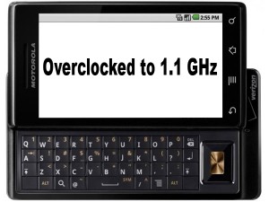 Read more about the article Motorola Droid overclocked to 1.1Ghz – faster than Nexus One