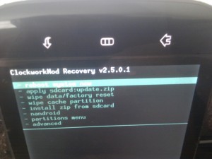 Read more about the article Dell Streak ClockworkMod Recovery v2.5.0.1