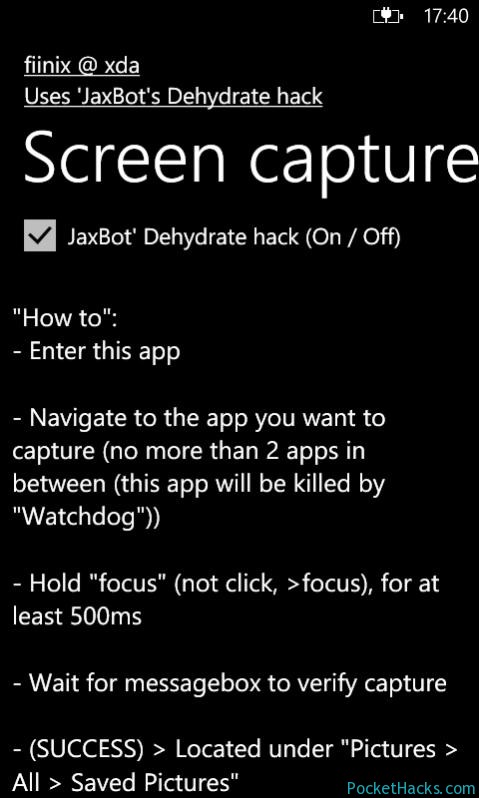 Read more about the article Screen capture app for Windows Phone 7