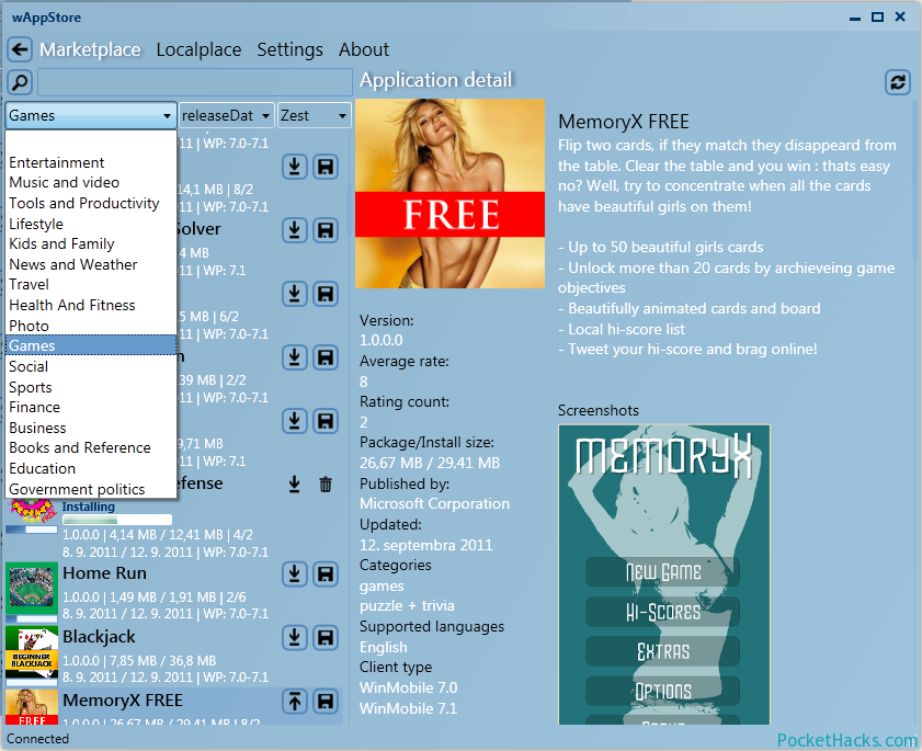 Read more about the article wAppStore  for Windows Phone 7 – search & install XAP files without LiveID