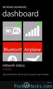 Read more about the article Network Dashboard – shortcuts to connectivity settings in WP7