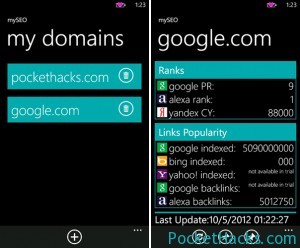Read more about the article mySEO – the best SEO app for Windows Phone