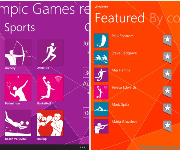 London Olympics 2012 Windows Phone app London Olympics 2012 Windows Phone app