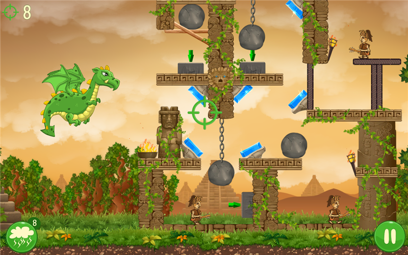 Dragon mama game for Android and iOS - puzzle of fire, rock and ice
