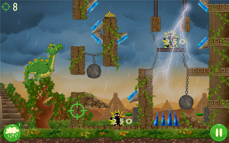Dragon mama game for Android and iOS - puzzle of fire, rock and ice