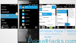 Read more about the article Windows Phone 7 Metro theme for WM6.5