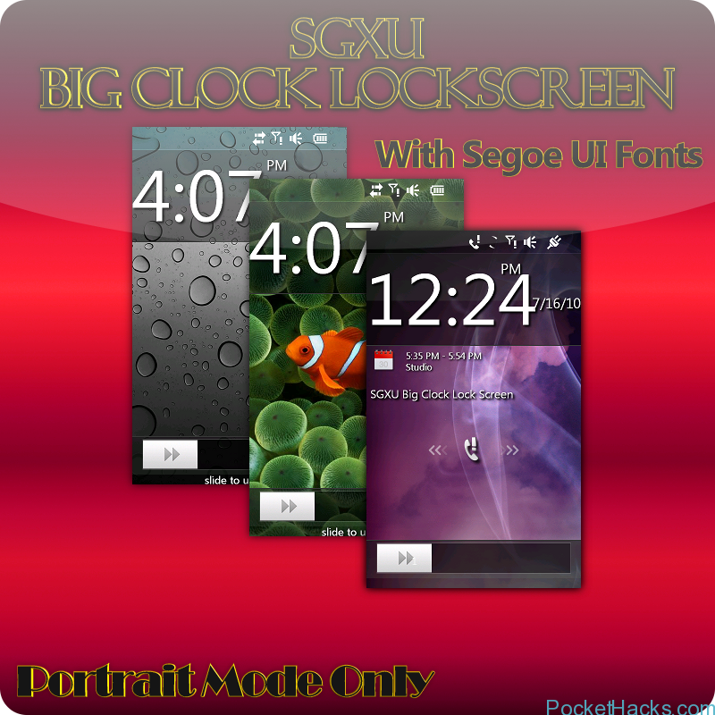 Read more about the article SGXU Big Clock Lockscreen 2.0 for HTC HD2