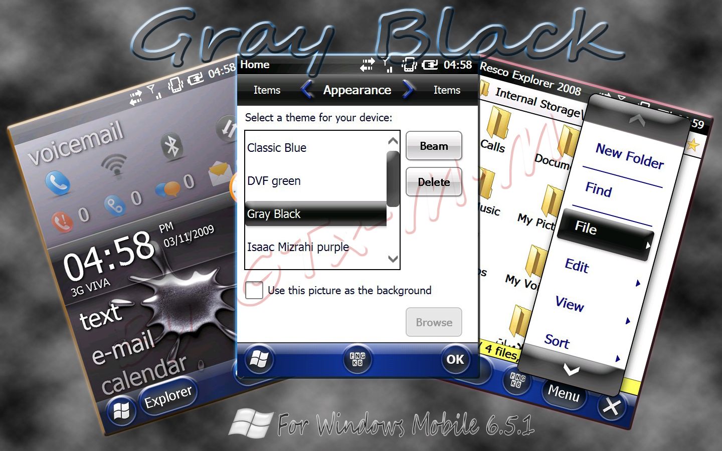 Read more about the article WM6.5 Gray & Black theme WVGA, VGA