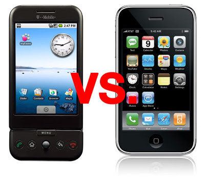 You are currently viewing HTC G1 Android phone vs. iPhone 3G