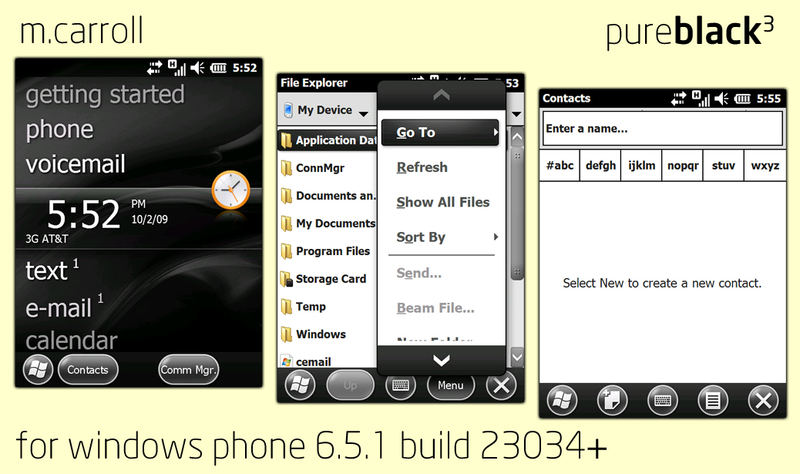 Read more about the article PureBlack3 – WM6.5 theme