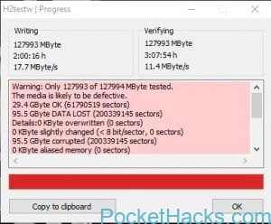 128GB fake MicroSD card