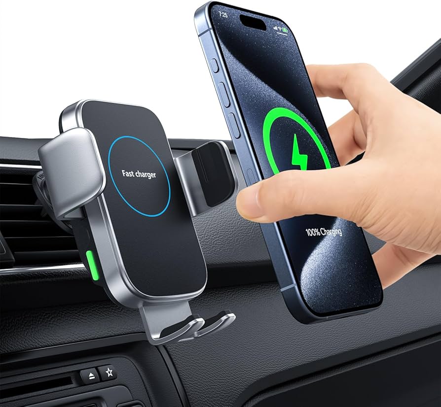 Wireless charger phone mount for car