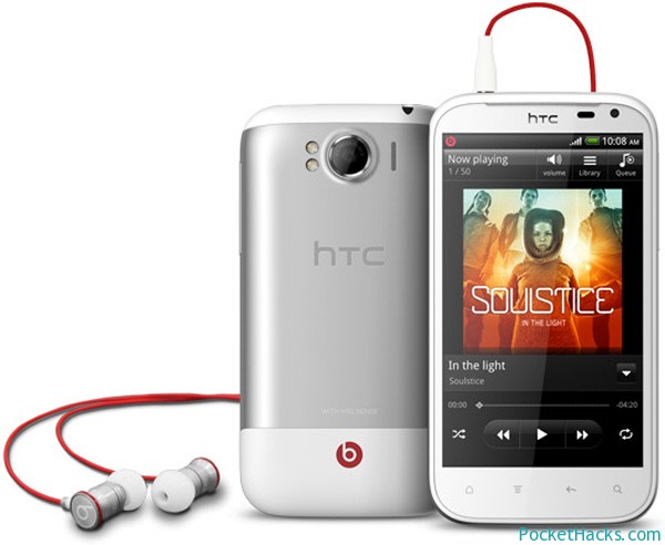 HTC Sensation XL with Beats headphones