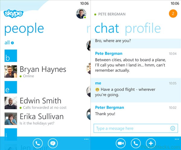 Skype for Windows Phone 8
