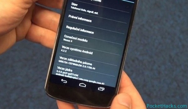 Nexus 4 Running Android 4.2.2 - Caught on Video!