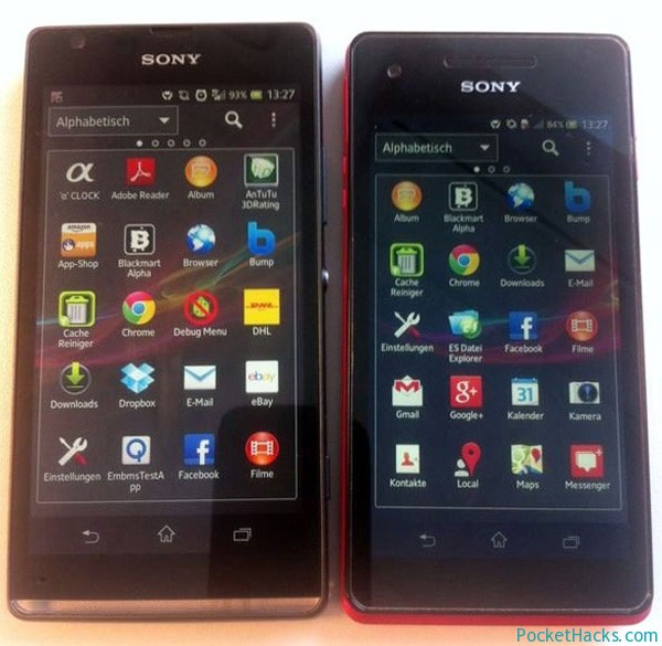 Sony Xperia SP and Xperia V - Leaked Pictures