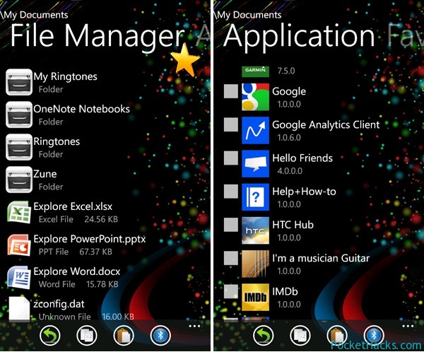 Unique File Manager for Windows Phone 7.x with Bluetooth Support