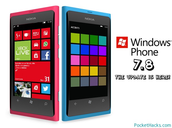 The official Windows Phone 7.8 update for Nokia Lumia handsets