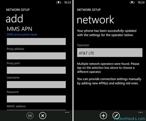 Nokia Network Setup application