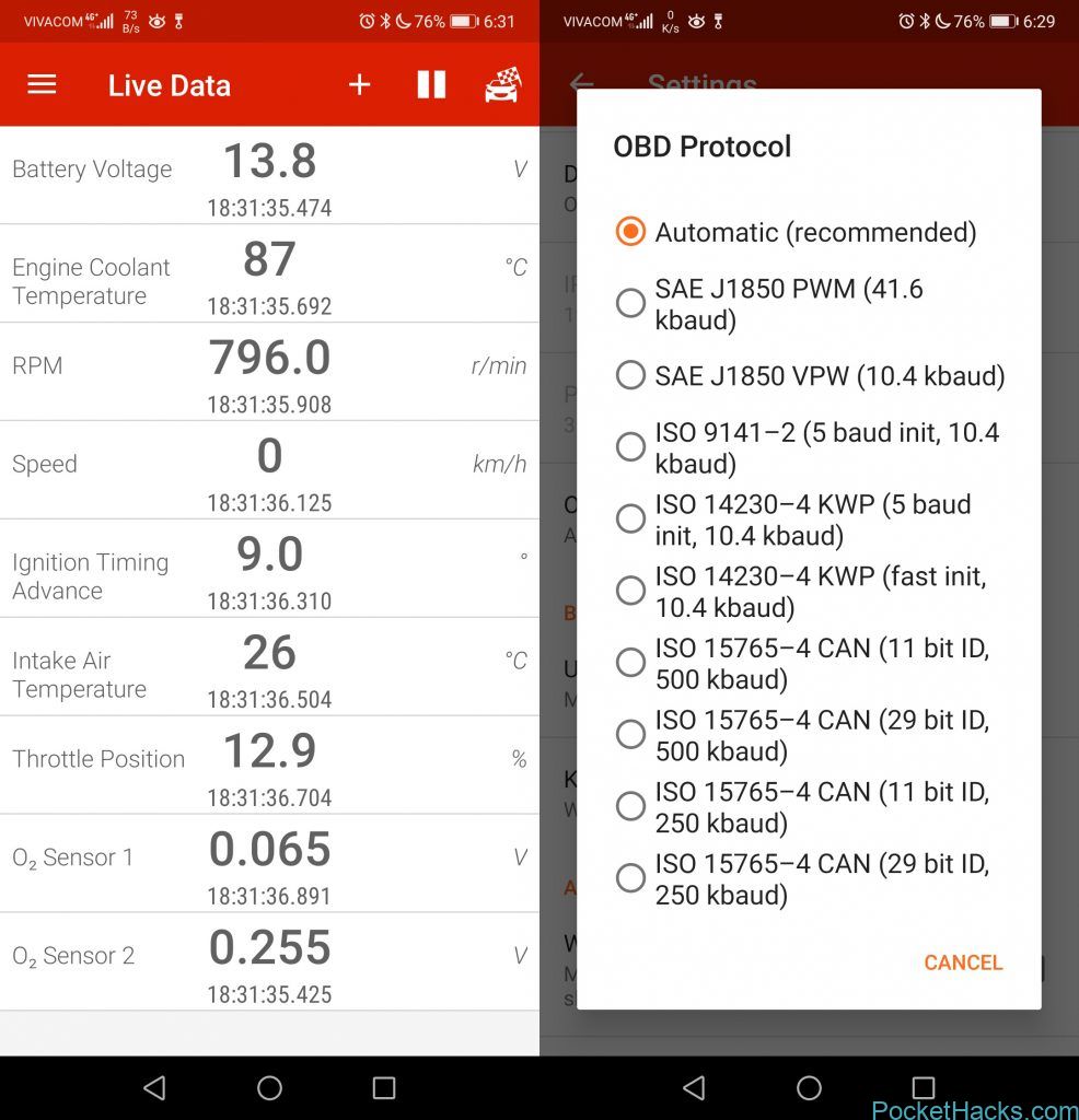 Piston - Free Android Car Diagnostic App OBD2 ELM327